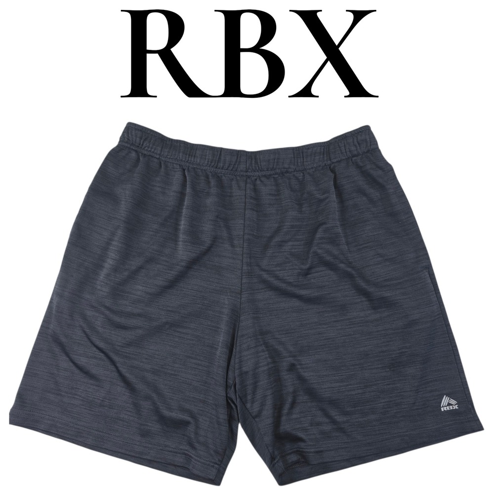 RBX Performance Shorts Mens Large Gray Polyester Athletic X-Dri Gym Training New